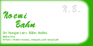 noemi bahn business card